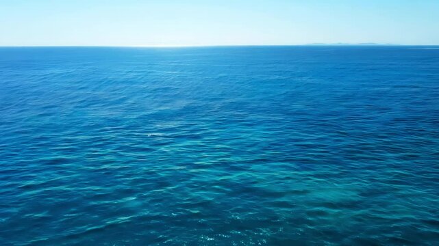 Ocean Majesty: Drone's Eye of the Expansive Sea - zoom out - made with Generative AI