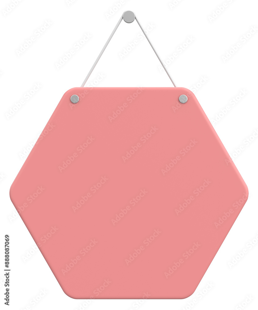 Wall mural empty hanging sign. 3d illustration.