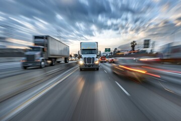 Semi-Truck on the Highway