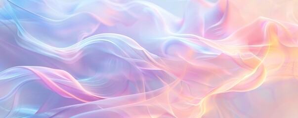 Obraz premium Dreamy pastel waves of ethereal light and color