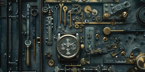 Fototapeta premium Tools and Equipment on Wall