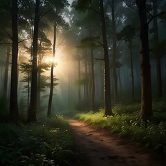 morning in the forest
