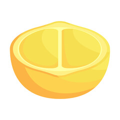 illustration of ripe lemon fruit isolated