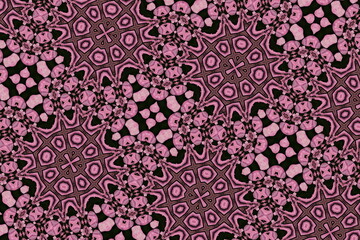 Pink Black color backdrop. art pattern. Artistic light Tiles. Textured background. Ornate illustration. Strokes and Lines. Symmetric