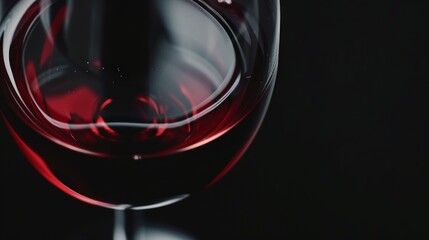 Close-Up of a Glass of Red Wine