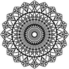 Mandala Line Art , transparent background, Design for a wallpaper Paint, illustration