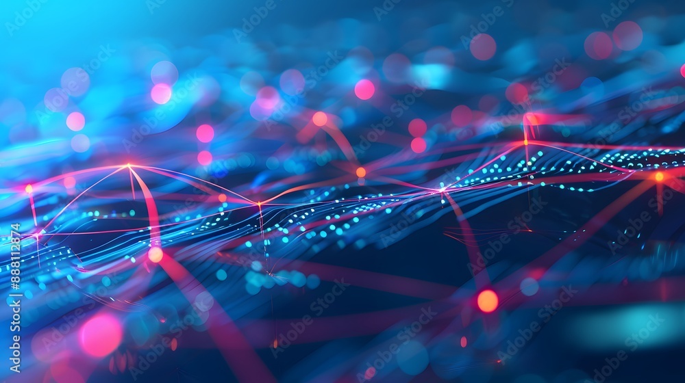 Poster cybersecurity and information or network protection. future technology web services for business and