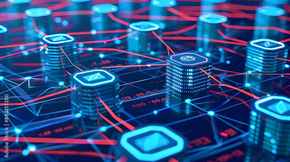 Poster cybersecurity and information or network protection. future technology web services for business and