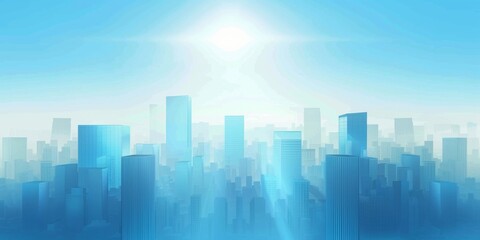 Abstract Vector Illustration, Futuristic blue Urban city Landscape with Advanced Smart City Technology, Graphic Resources, Wallpapers, Brochure, Websites, banner design, Advertising, web, background 
