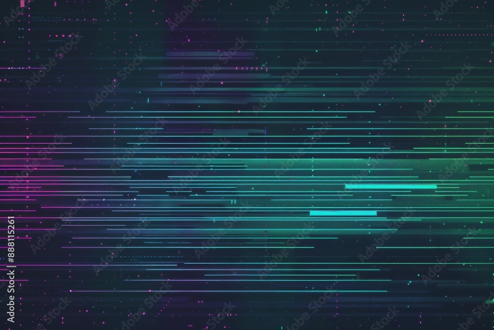 Poster this abstract background has interlaced digital glitch and distortion effects. this is a futuristic 
