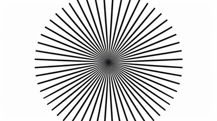 Isolated minimalistic black Slavic sun symbol on white background radiating lines and circular shape 