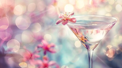 A Glass of Refreshment with a Delicate Touch of Pink