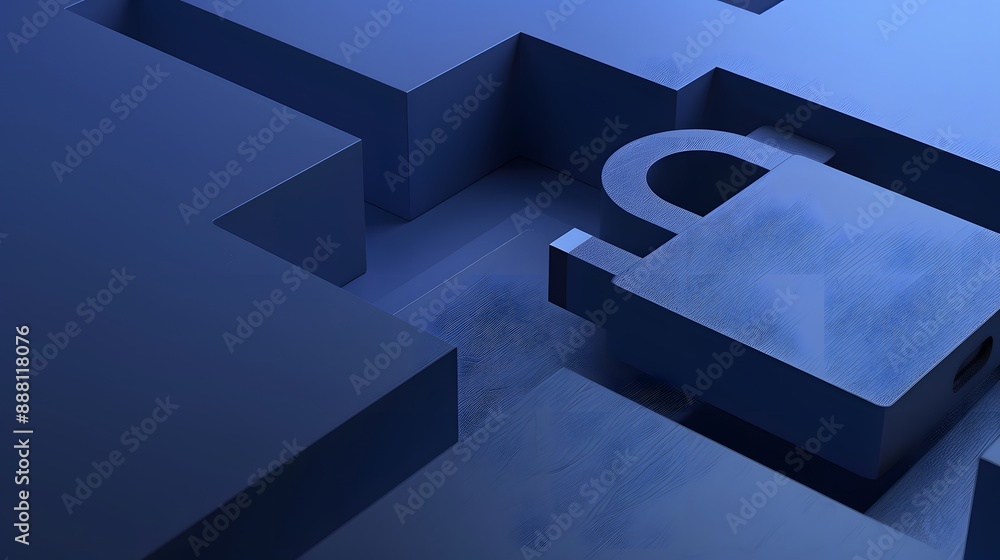 Poster cybersecurity and information or network protection. future technology web services for business and