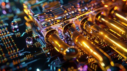 Fototapeta premium Quantum computing material discovery