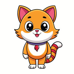 Cute cartoon cat for kids