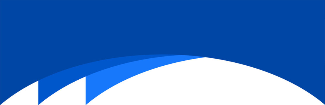 Header shape for website and border for banner. Abstract design element for template. Curve divider for bottom section and separator. Simple graphic form for background of presentation.