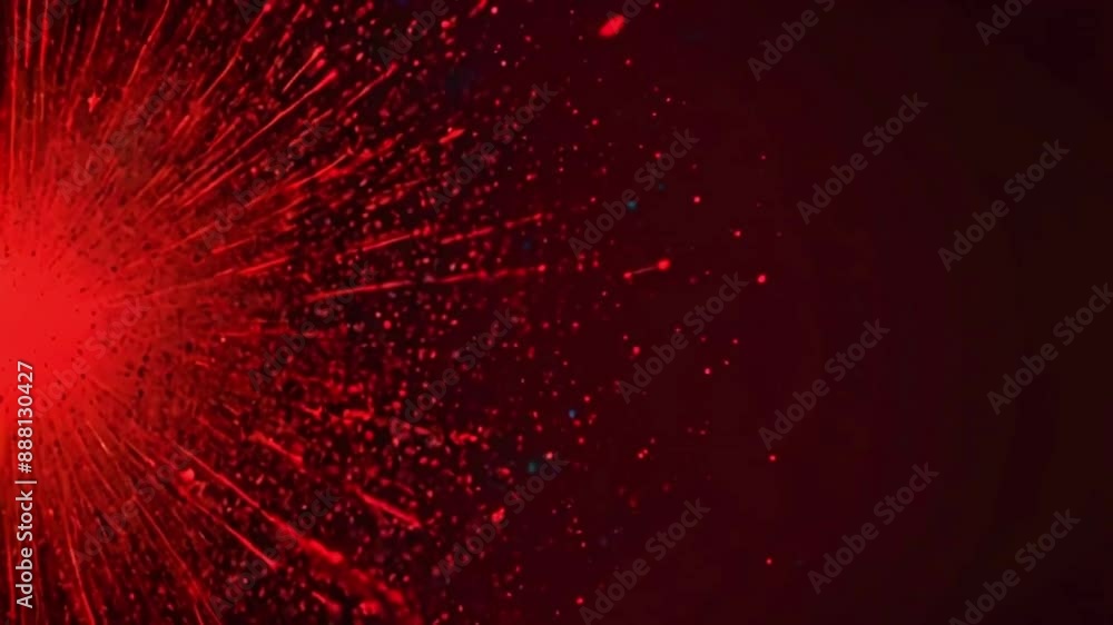Wall mural A dark red gradient background with glowing particles that move gently, creating a dynamic yet calming effect, 4k Animation Video
