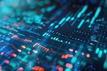 Financial data analysis and insights on bright background