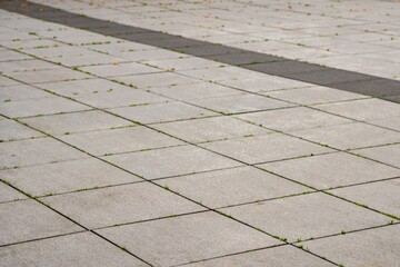 square paved with stone slabs
