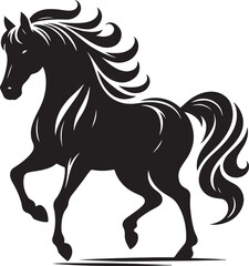 Horse silhouette vector illustration design