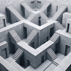 Obraz premium abstract concrete maze