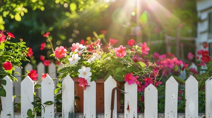 Gardening - Set Of Tools For Gardener And Flowerpots In Sunny Garden