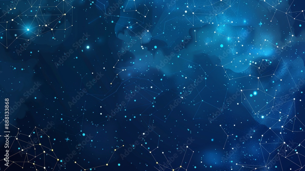 Poster polygonal geometric design: futuristic sci-fi abstract connection pattern - dynamic sci-tech concept