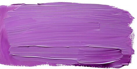 A close-up of a vibrant mauve purple line painted with oil paint on a banner.