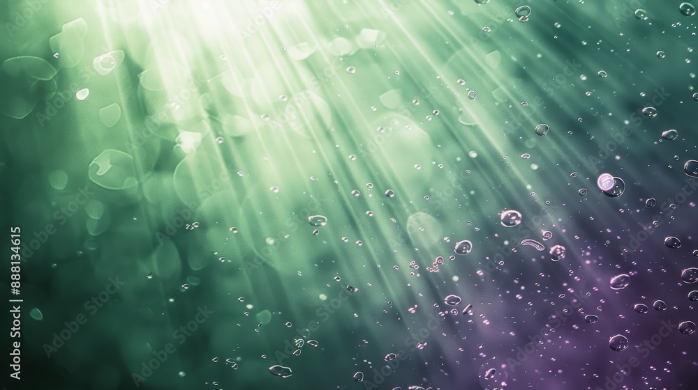 Poster purple and green lens flare, creating a surreal or sci-fi effect. brings a bit of magic or futurism 