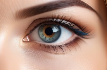 Obraz premium Closeup view of female eyes. Make up beauty eye. A makeup and beauty concept.