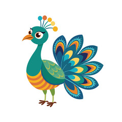 Peacock color  Vector Illustration
