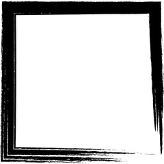 Obraz premium Hand Drawn Brush Frame. Ink Paint Brush. Vector Stock Icon