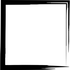 Hand Drawn Brush Frame. Ink Paint Brush. Vector Stock Icon