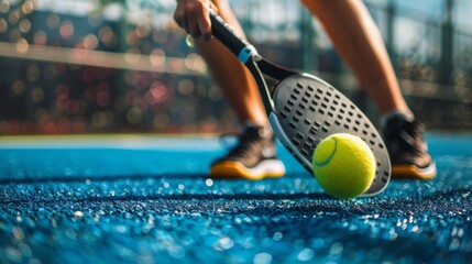 A tennis player is holding a racket and a tennis ball