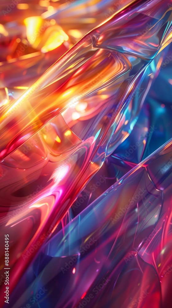 Poster vibrant abstract background with colorful, dynamic light reflections. perfect for modern design and 