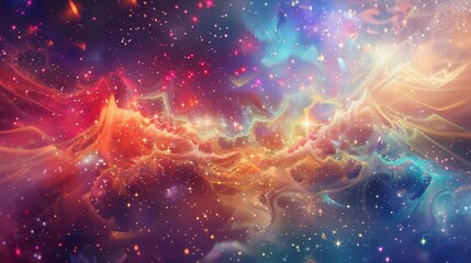 Fototapeta premium Rich jewel-toned abstract background with crystalline textures and star-like points