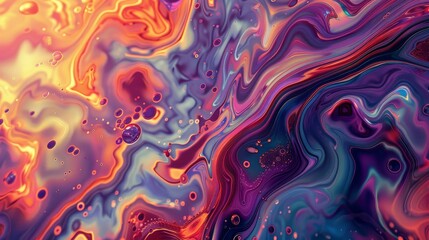 Obraz premium Bold background with vibrant colors swirling textures iridescent highlights