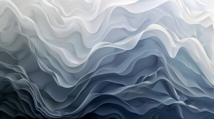 Obraz premium Calming gray and blue abstract wallpaper with undulating patterns and luminous points