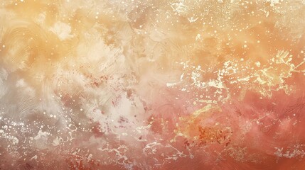 Fototapeta premium Sunset hues abstract wallpaper with distressed textures and shimmering star-like effects
