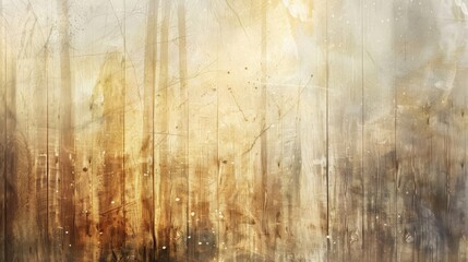 Dreamy abstract wallpaper with hazy nature images wooden wall texture and golden light