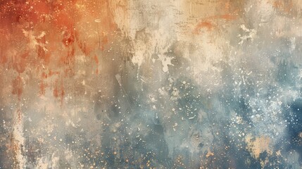 Abstract wallpaper with sunset hues distressed textures and shimmering stars