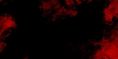 Abstract red background with black grunge background texture in modern art design. Abstract grunge red and black colors background. Distressed red grunge texture on a dark background, Dark Red horror 