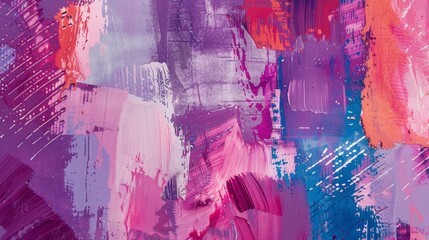 Abstract wallpaper with bright pink and purple colors bold strokes playful background