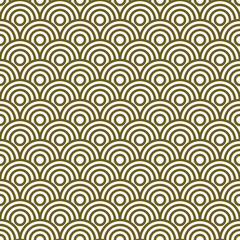 Seamless geometric pattern  in japanese style .Waves