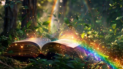 Magic Book in the Forest