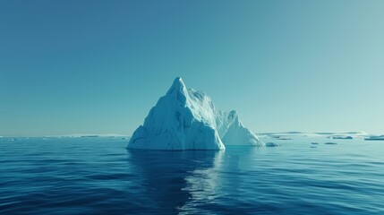 A Majestic Iceberg in a Calm Sea