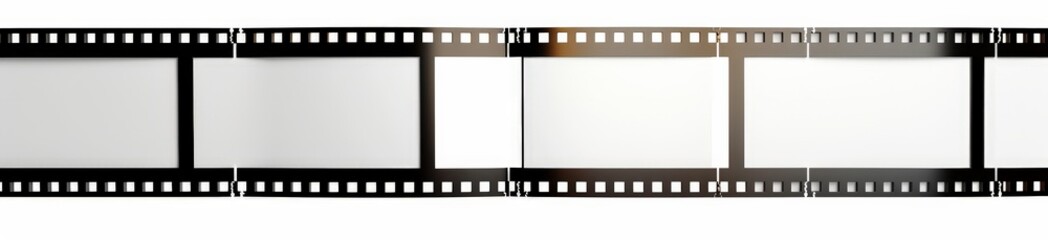 This high-resolution 4K image showcases a sharp focus on the filmstrip's detail, highlighting the individual frames and their potential for storytelling.