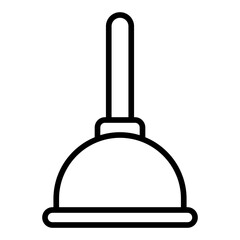 Plunger line icon
