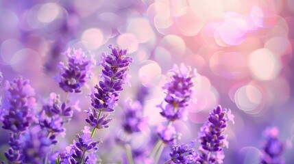 Obraz premium Lavender Field in the Soft Light