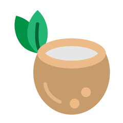 Coconut Vector Flat Icon Design